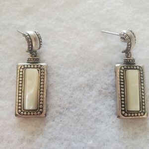 PREMIER Designs Silver & Mother of Pearl Earrings - Pierced post